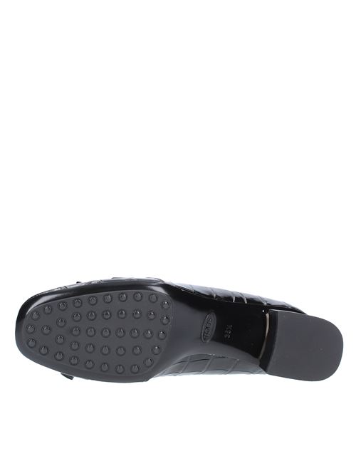Crocodile print leather loafers TOD'S | XXW10B0Z870WENB999NERO