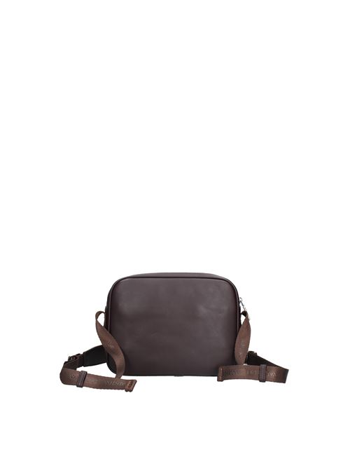 Faux leather and logo fabric shoulder bag. VALENTINO By MARIO VALENTINO | VBS5TD05MARRONE