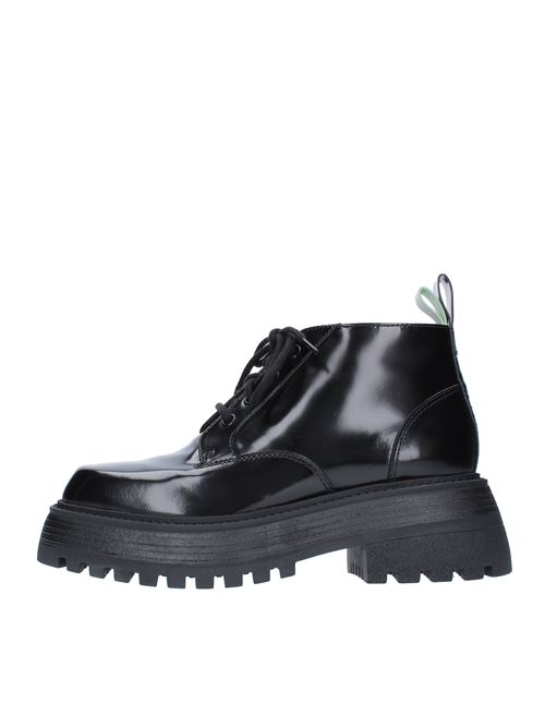 3JUIN ankle boots article 322W1001 ROY 020 KOMBAT ROYAL in shiny leather 3JUIN | 322W1001.C.0537997NERO