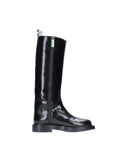 Shiny leather boots 3JUIN | 322W9002.C.0537997NERO