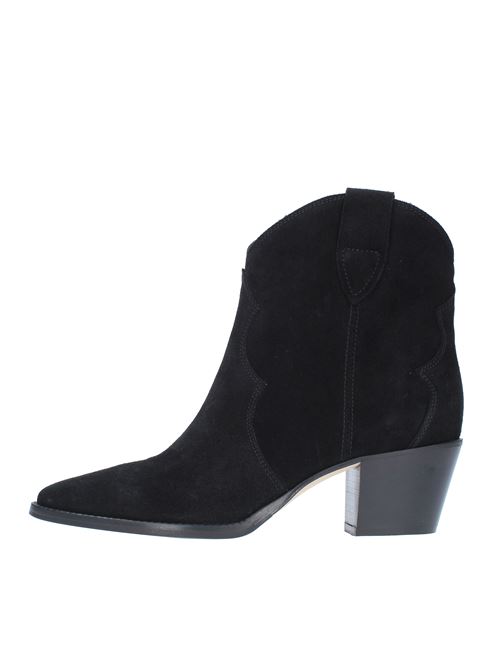 Texan ankle boots model 9659 in suede ANNA F. | 9659NERO