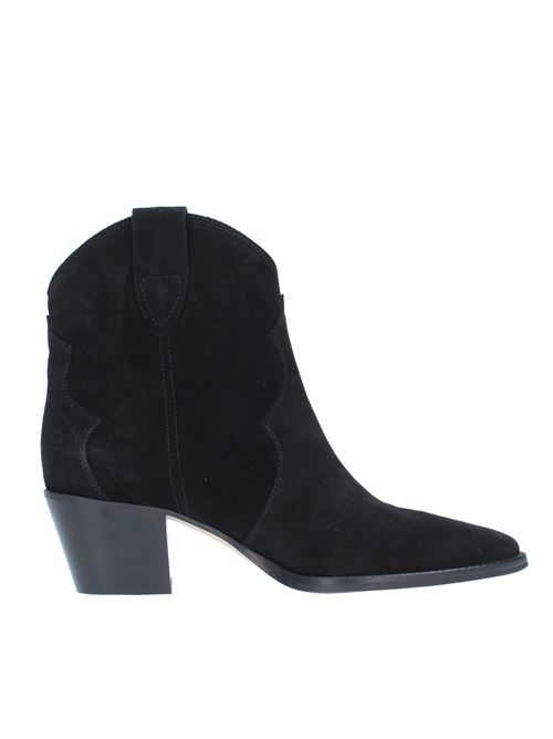 Texan ankle boots model 9659 in suede ANNA F. | 9659NERO