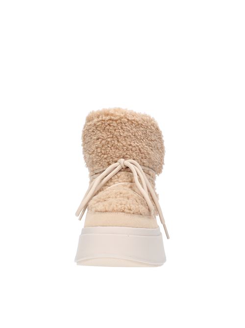 MOBOO ASH ankle boots in faux fur and nylon suede ASH | 135828003