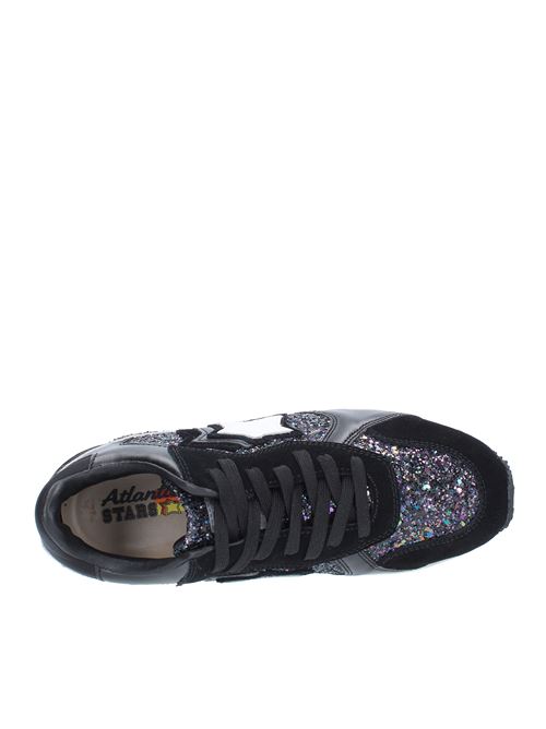 ANDRC NPNP model trainers in suede leather and fabric ATLANTIC STARS | ANDRC NPNP LSNRNERO