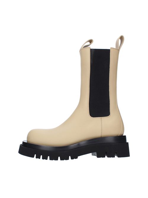 Beatles ankle boots model BOVE1000 in leather and fabric BOTTEGA VENETA | BOVE1000BEIGE