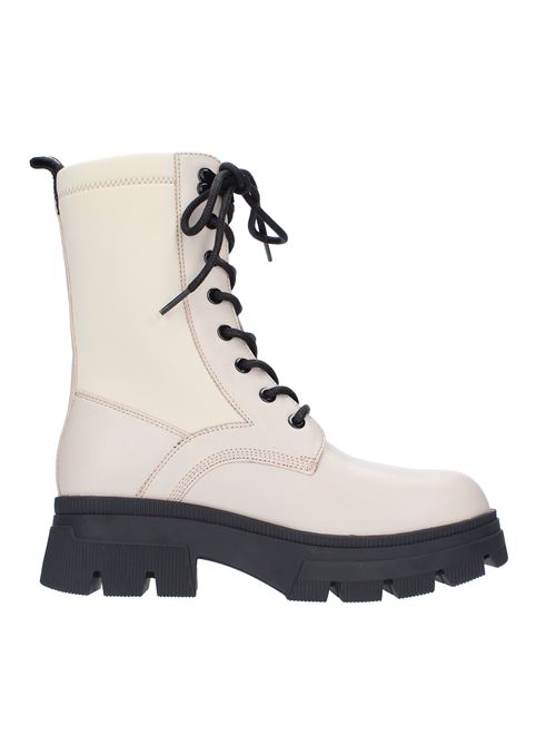 Anfibi boots model YW0YW00740 in leather and fabric CALVIN KLEIN | YW0YW00740BEIGE