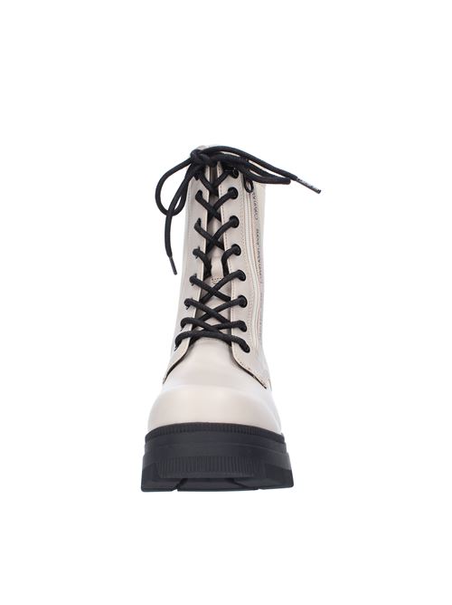Anfibi boots model YW0YW00740 in leather and fabric CALVIN KLEIN | YW0YW00740BEIGE
