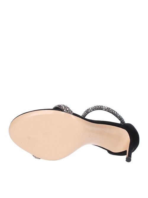 CASEDEI SCARLET STRATOSPHERE suede sandals with crystal decoration CASADEI | 1L170W1001C2156B172NERO