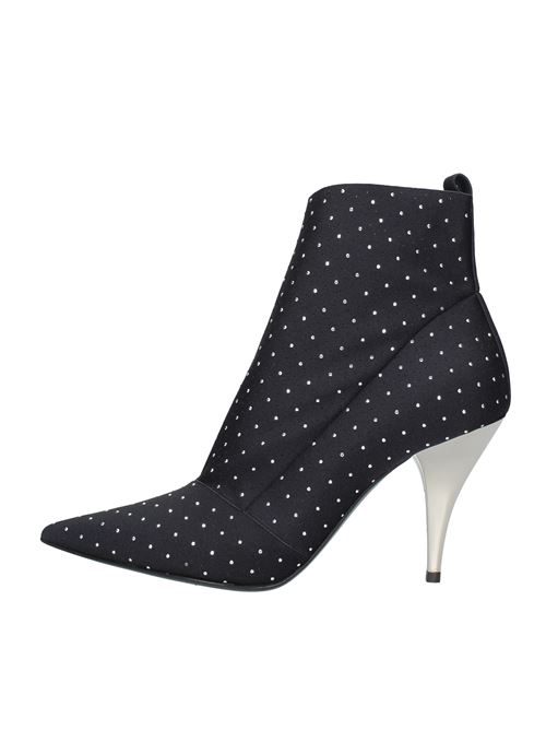 Stretch fabric ankle boots with rhinestones CASADEI | VB0052_CASANERO