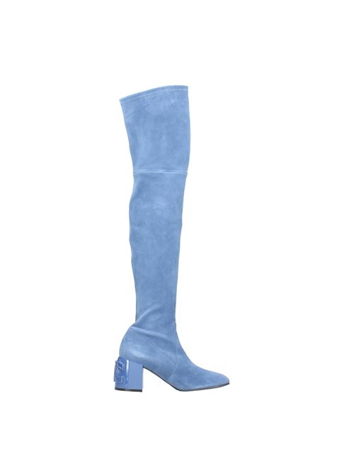 C-Chain suede over-the-knee boots CASADEI | VB0082_CASABLU
