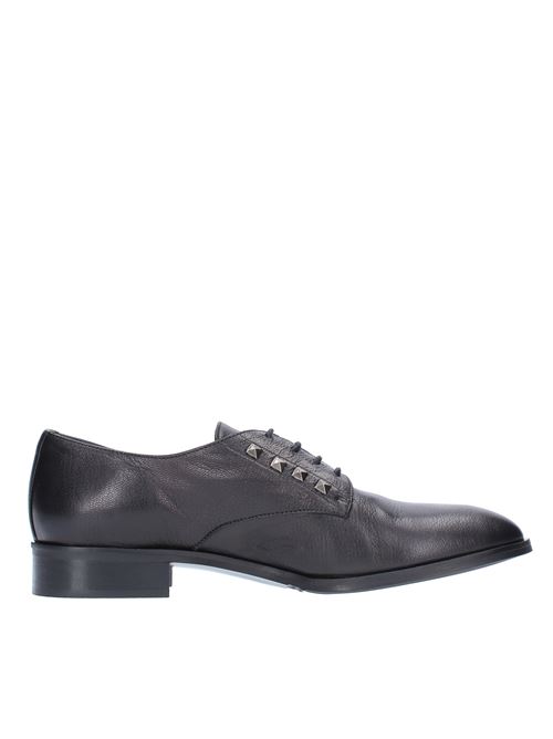 Leather and studded lace-up model 670 CERVONE | 670NERO