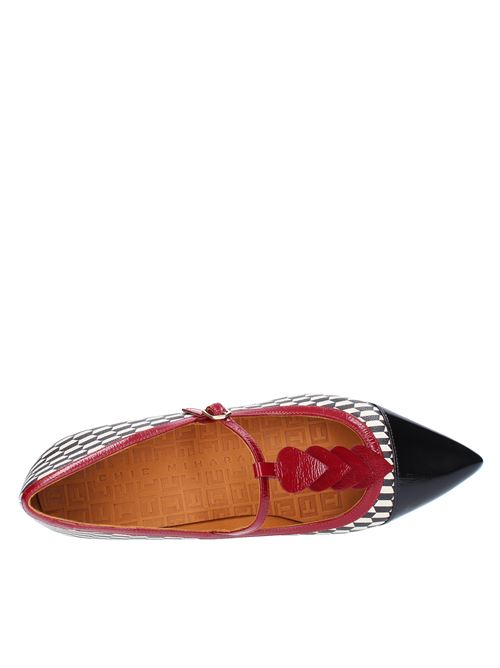 HETUSE CHIE MIHARA loafers in vinyl-effect geometric print leather CHIE MIHARA | HETUSENERO