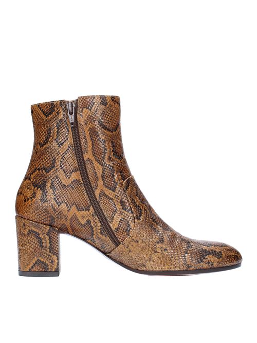 Python-print leather ankle boots model NU-NERINA3 CHIE MIHARA | NU-NERINA3MARRONE