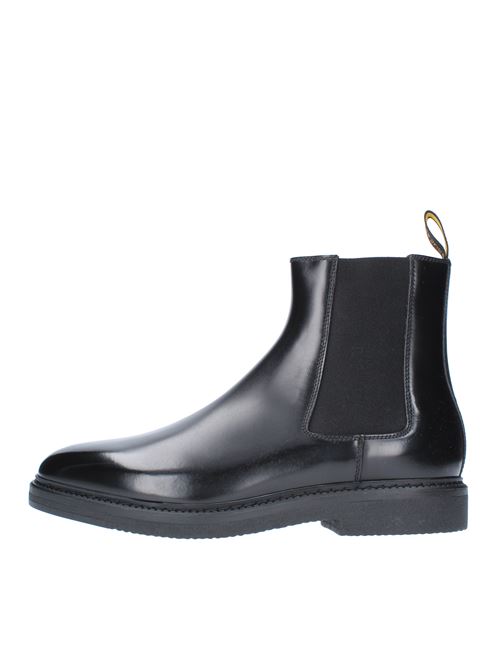 Beatles ankle boots model DU3088GOTEUT007NN00 in leather and fabric DOUCAL'S | DU3088GOTEUTNN00/CNERO