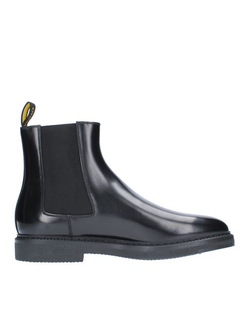 Beatles ankle boots model DU3088GOTEUT007NN00 in leather and fabric DOUCAL'S | DU3088GOTEUTNN00/CNERO