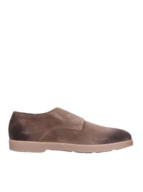 Double buckle suede moccasins.  DOUCAL'S | VB0012_DOUCTAUPE