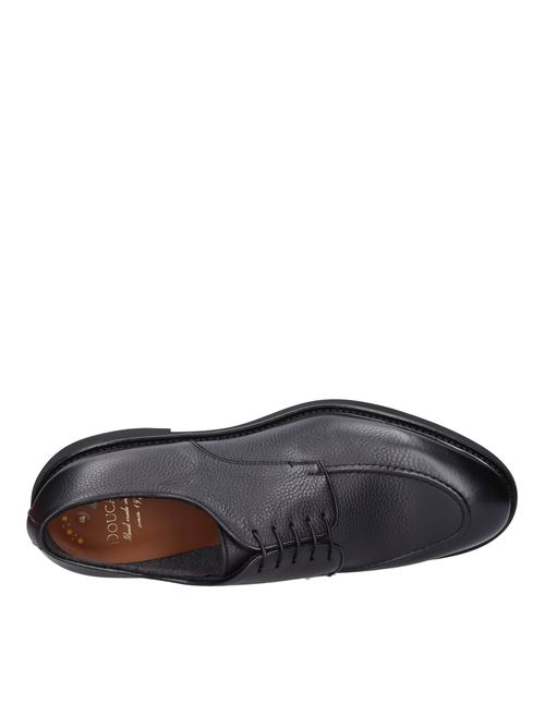 Hammered leather lace-ups DOUCAL'S | VB0038_DOUCNERO