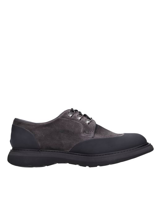 Leather and suede lace-ups DOUCAL'S | VB0052_DOUCGRIGIO