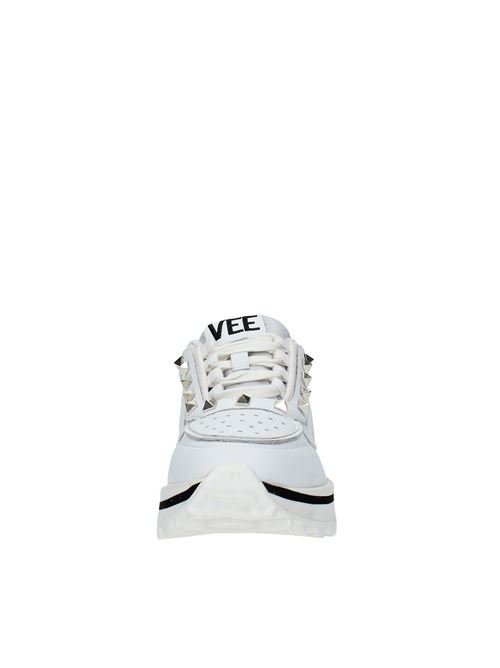 Trainers model 422P-902-10-P003Z in fabric leather and studs EMANUELLE VEE | 422P-902-10-P003ZBIANCO