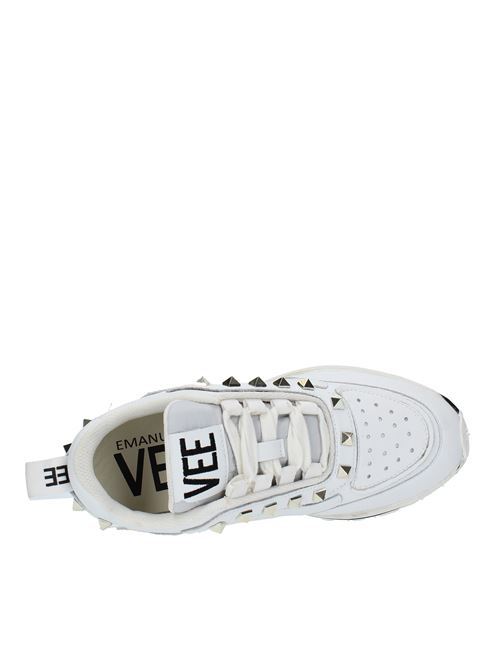 Trainers model 422P-902-10-P003Z in fabric leather and studs EMANUELLE VEE | 422P-902-10-P003ZBIANCO