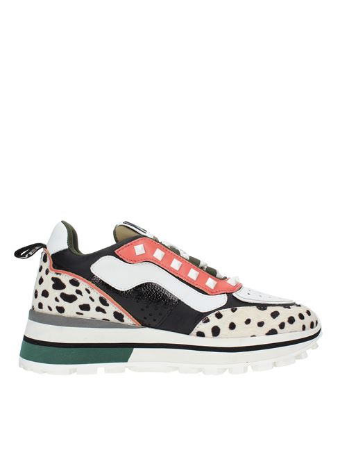 Trainers model 422P-902-11-P089CB in woven leather and pony skin EMANUELLE VEE | 422P-902-11-P089CBMULTICOLOR