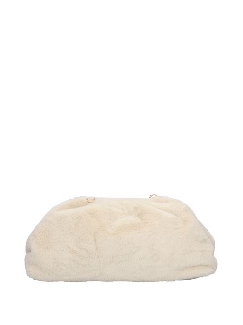 Faux leather and faux fur clutch/shoulder GAELLE | GBADM3904AVORIO