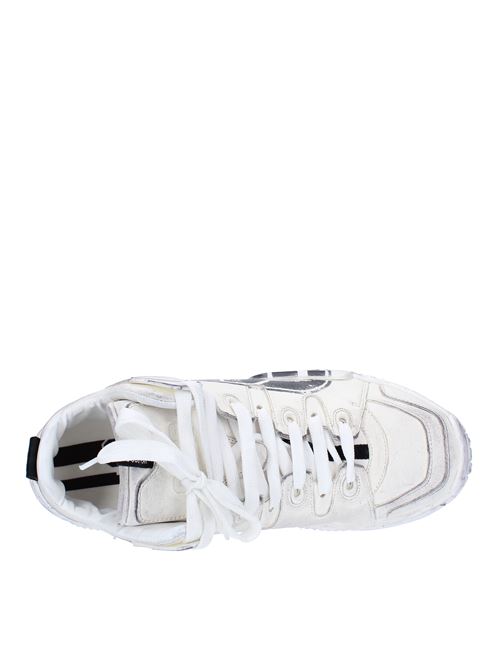 Leather and fabric trainers GCDS | M010030BBIANCO