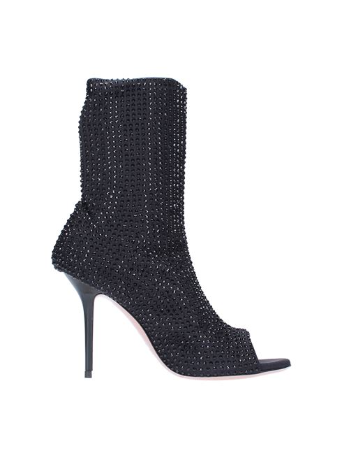 GEDEBE model CARON ankle boots in elastic lycra and rhinestones GEDEBE | CARON 100NERO