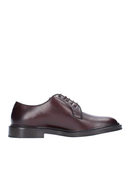 Laced shoes model 80219.2 in leather HENDERSON | 80219.2T.MORO