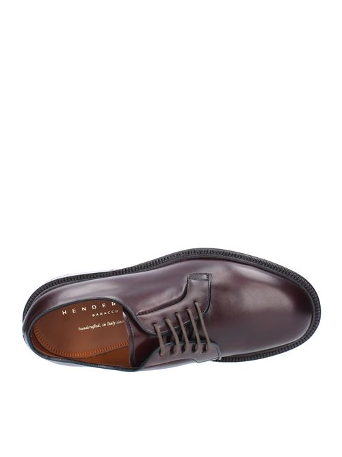 Laced shoes model 80219.2 in leather HENDERSON | 80219.2T.MORO