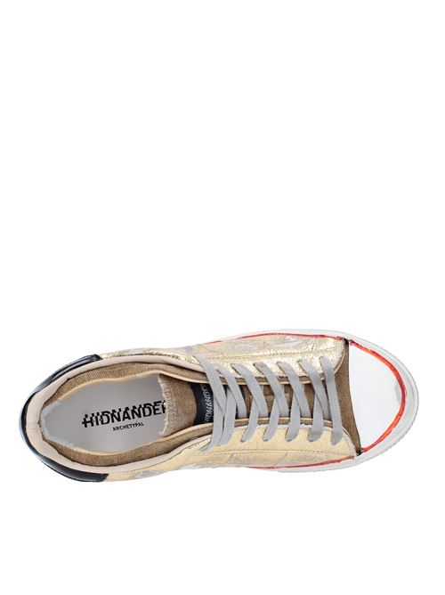 STARLESS LOW trainers in leather and fabric HIDNANDER | HC2WS600 126ORO-NERO
