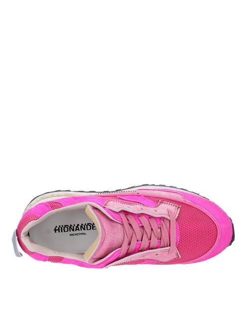 THREEDOME model sneakers made of suede and fabric HIDNANDER | HD2WS230 310FUXIA