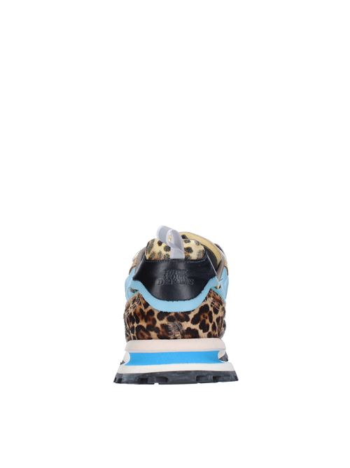 THREEDOME model sneakers made of leather and pony skin. Lace-up front closure HIDNANDER | HD2WS231 300ANIMALIER