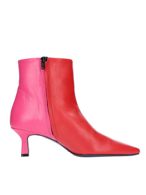 Leather ankle boots ISABEL FERRANTI | L387ROSSO-ROSA