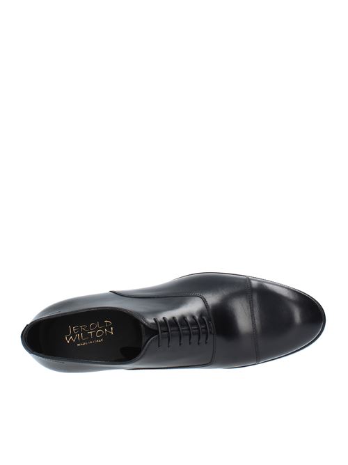 Laced shoes model 280VIT in leather JEROLD WILTON | 280 VIT.NERO