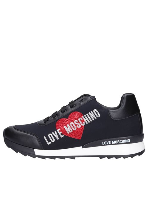 Fabric and faux leather trainers LOVE MOSCHINO | VB0006_LOMONERO