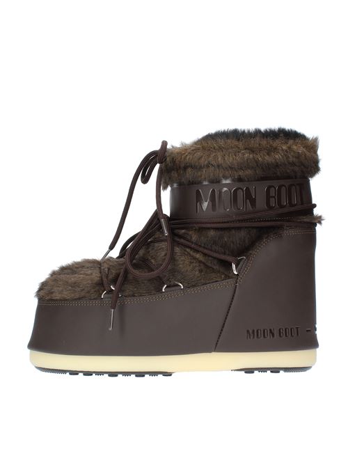 Snow boots model ICON LOW FAUX FUR MOON BOOT in rubber and faux fur MOON BOOT | 14093900 003MARRONE
