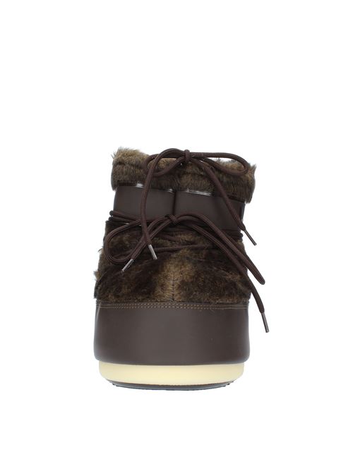 Snow boots model ICON LOW FAUX FUR MOON BOOT in rubber and faux fur MOON BOOT | 14093900 003MARRONE