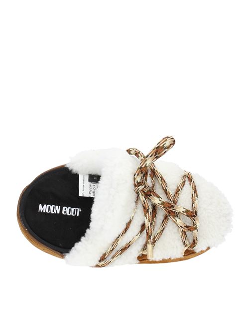 Mules model 14601100 in suede and fur MOON BOOT | 14601100MARRONE-BIANCO