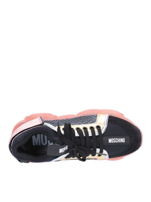 Fabric leather and suede trainers MOSCHINO | MA15113G1DM3100AMULTICOLOR