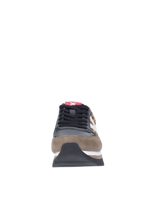 Trainers model 8765026 in suede leather and fabric MUNICH | 8765026NERO-MARRONE