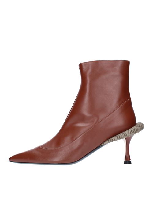Ankle boots model 22ICSXNV14183 in leather N°21 | 22ICSXNV14183-X121MARRONE