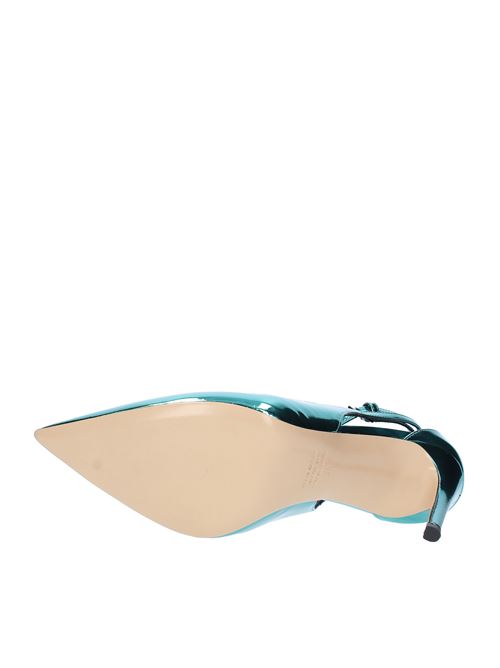 Shiny leather court shoe model 322521L9 TURQUOISE NINALILOU | 322521L9TURCHESE