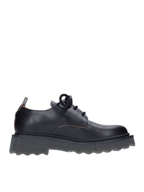Sports lace-up shoes model OMIF013S22LEA in leather OFF WHITE | OMIF013S22LEA0011063NERO