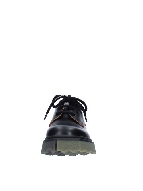 Sports lace-up shoes model OMIF013S22LEA in leather OFF WHITE | OMIF013S22LEA0011063NERO