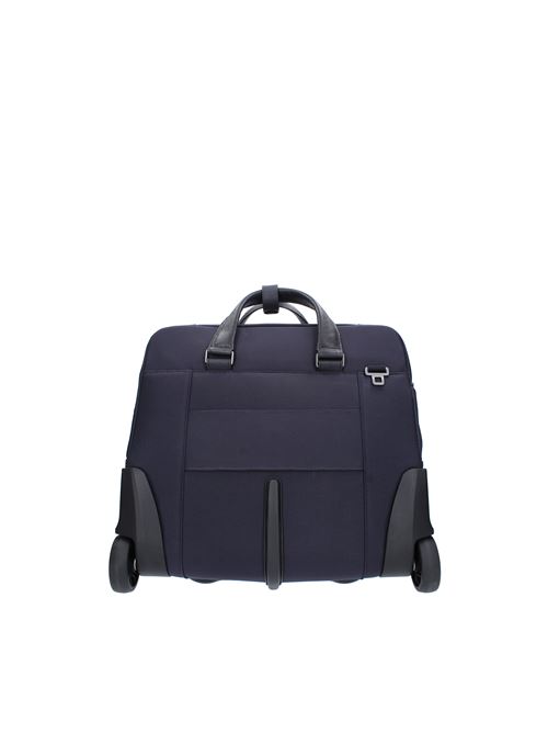 Piquadro trolley briefcase in leather and fabric PIQUADRO | ABT018_PIQUBLU
