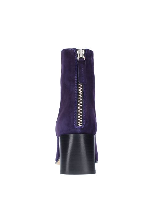 Suede ankle boots model 6012E. Back zip POMME D'OR | 6012EPURPLE