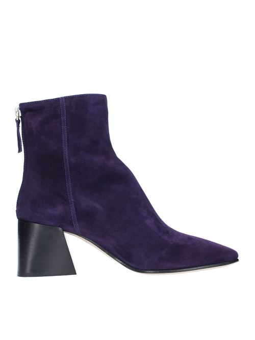 Suede ankle boots model 6012E. Back zip POMME D'OR | 6012EPURPLE