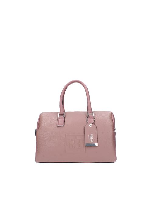 Federica satchel bag in grained leather REBELLE | FEDERICA BOWLING BAGBROWNROSE