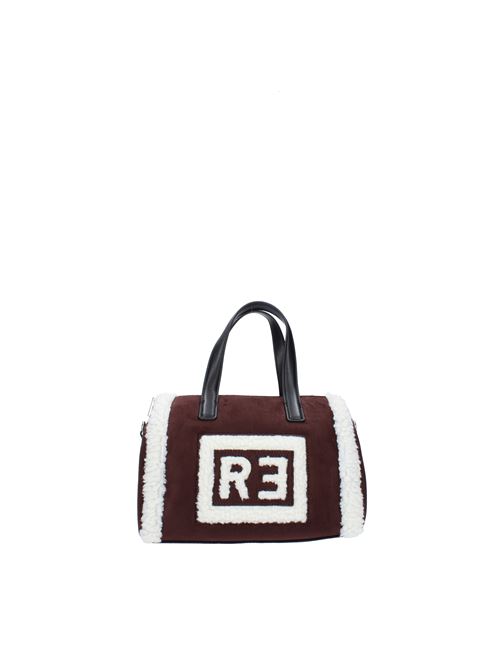 Fluffy bag in faux suede and fabric REBELLE | FLUFFY BOWLINGSEQUOIA